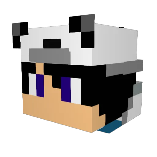 Luckyislucky Minecraft avatar head, 3D render