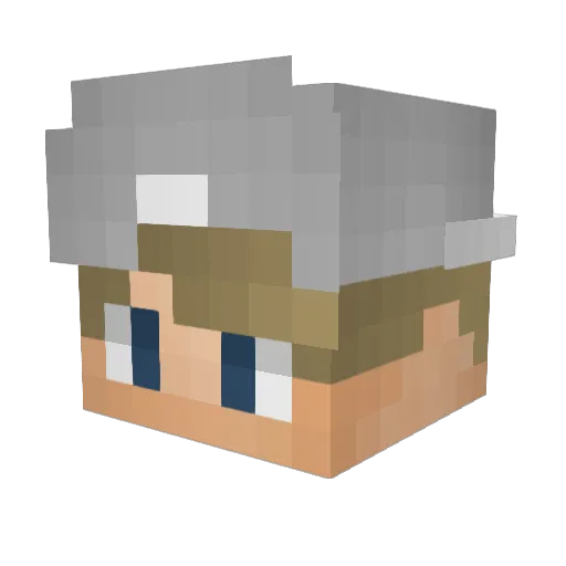 Luckyjarne Minecraft avatar head, 3D render