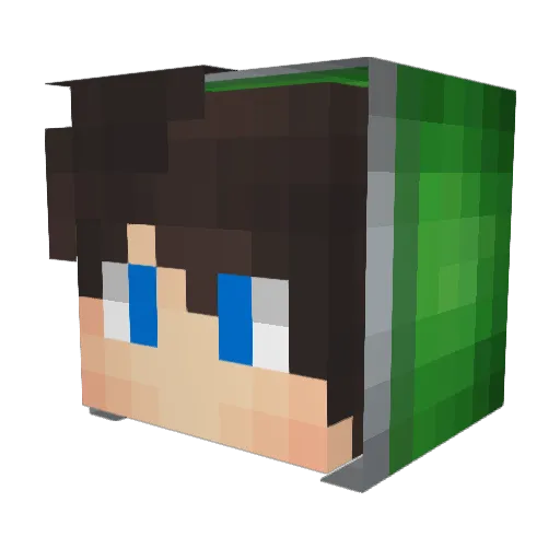 Luckylad7 Minecraft avatar head, 3D render