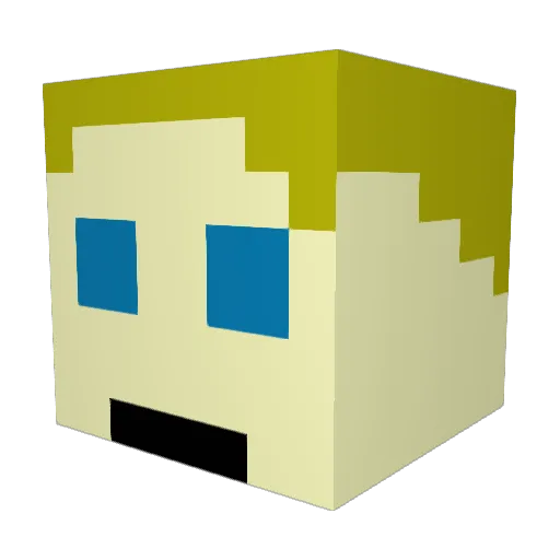Luckyluc2911 Minecraft avatar head, 3D render