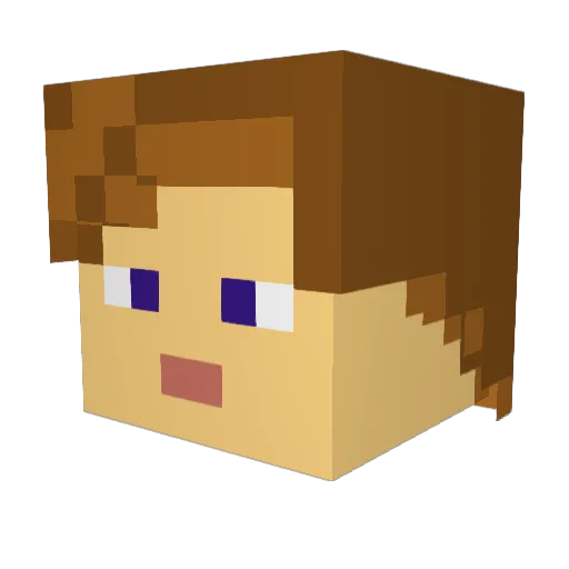 Luckyluke129 Minecraft avatar head, 3D render