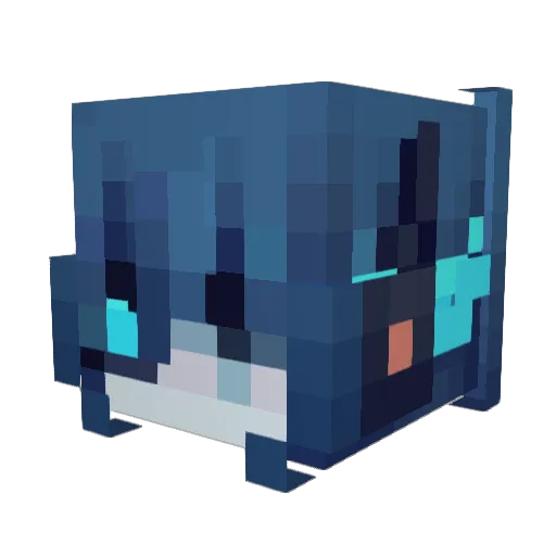 Luckymalou Minecraft avatar head, 3D render