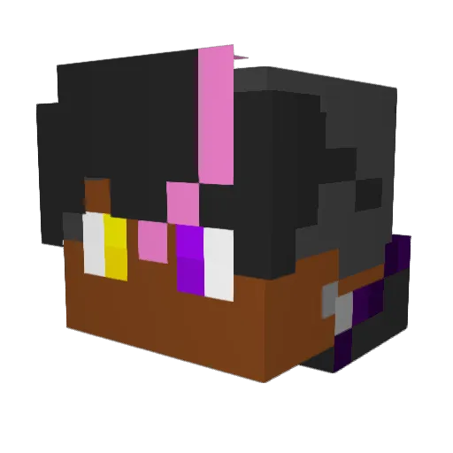 Luckyme78 Minecraft avatar head, 3D render