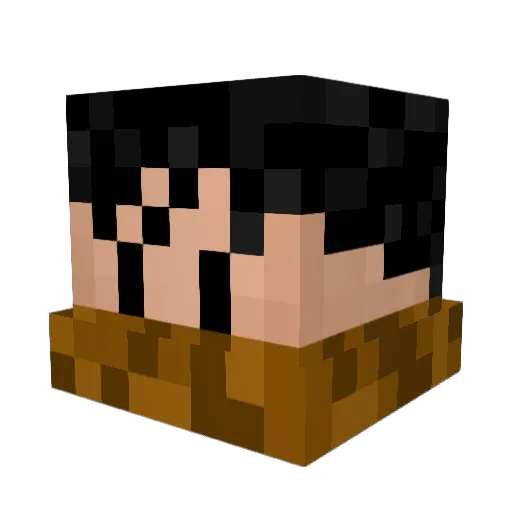 Luckypc1 Minecraft avatar head, 3D render