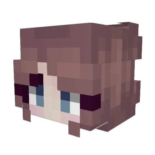 Luckyshot0107 Minecraft avatar head, 3D render
