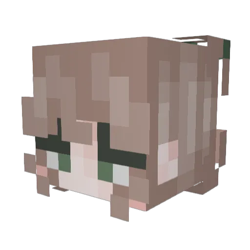 Luckystar013 Minecraft avatar head, 3D render