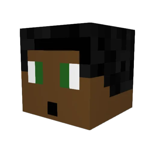 Luckyware Minecraft avatar head, 3D render