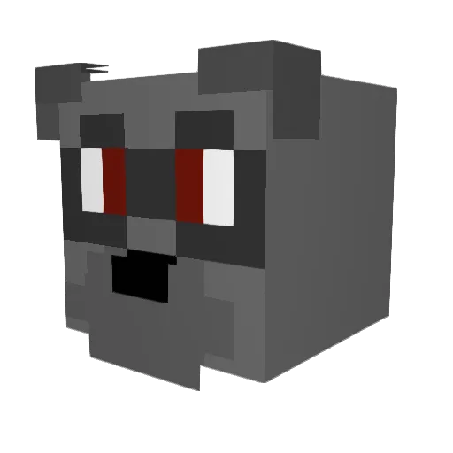 Luckywares Minecraft avatar head, 3D render