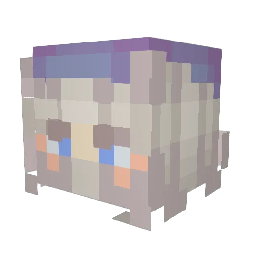 LuckyxD77 Minecraft avatar head, 3D render