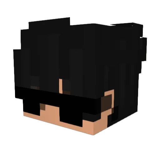 LuckzKL Minecraft avatar head, 3D render