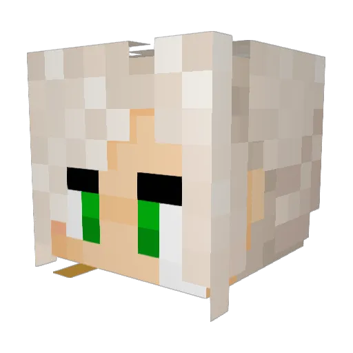 LuckzinBR Minecraft avatar head, 3D render