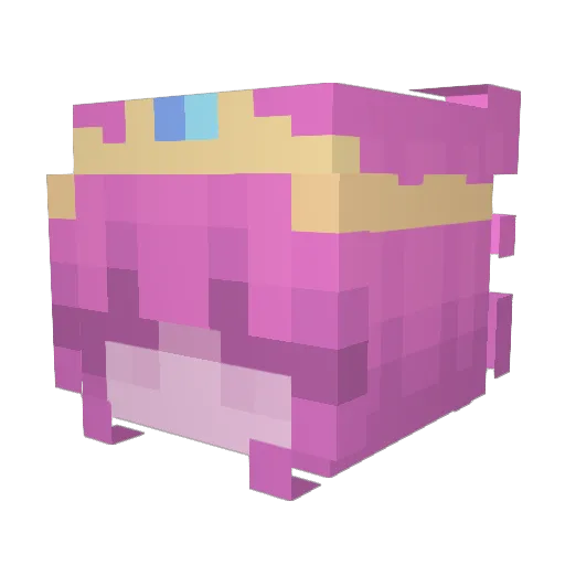Lucrecest Minecraft avatar head, 3D render