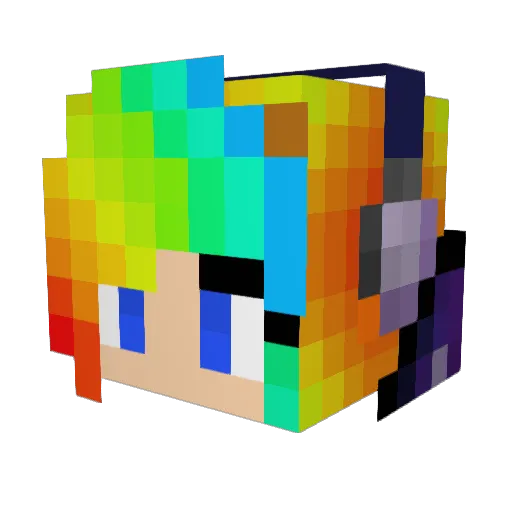 Lucro03 Minecraft avatar head, 3D render