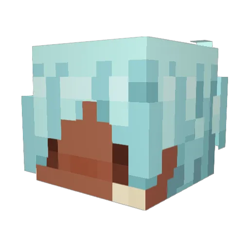 Luctux Minecraft avatar head, 3D render