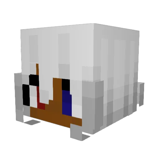 Lucusuz Minecraft avatar head, 3D render