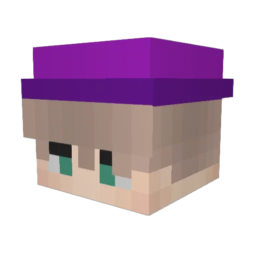 Lucxsssss Minecraft avatar head, 3D render