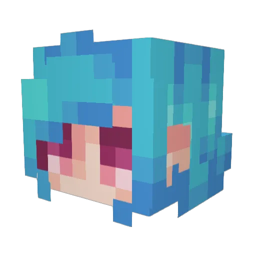 Lucy0000 Minecraft avatar head, 3D render