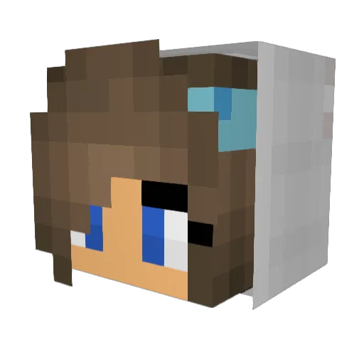 Lucy195 Minecraft avatar head, 3D render
