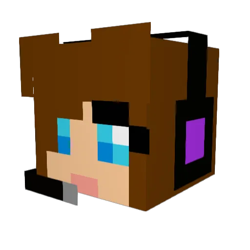Lucy1d123 Minecraft avatar head, 3D render