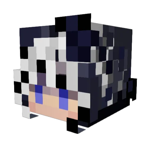 Lucy2bad Minecraft avatar head, 3D render