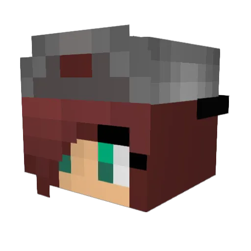 Lucy316 Minecraft avatar head, 3D render