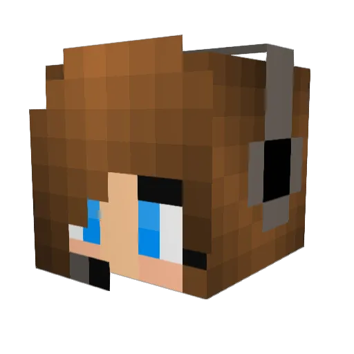 Lucy404 Minecraft avatar head, 3D render
