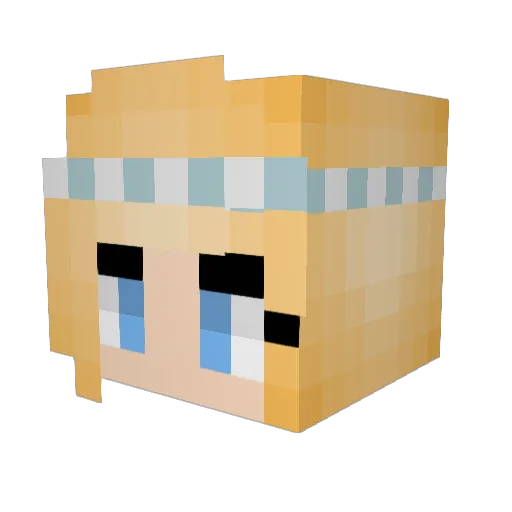 Lucy515 Minecraft avatar head, 3D render