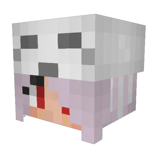 Lucy67 Minecraft avatar head, 3D render