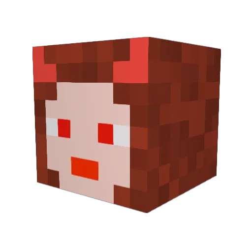 Lucy833 Minecraft avatar head, 3D render