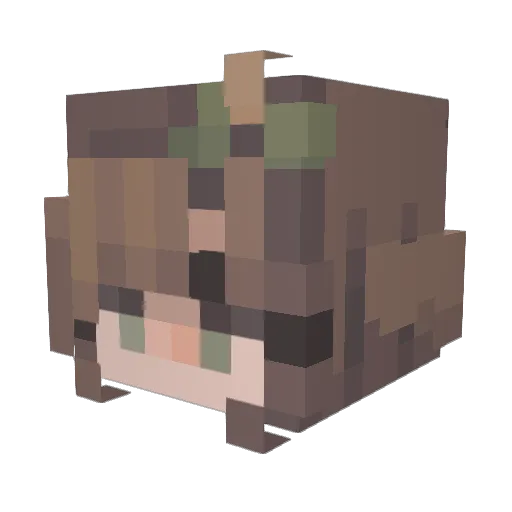 LucyCharm Minecraft avatar head, 3D render