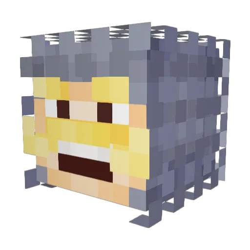 LucyDacus Minecraft avatar head, 3D render