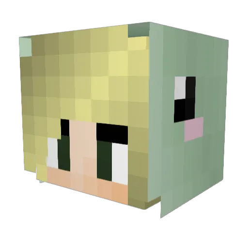 LucyDutch Minecraft avatar head, 3D render