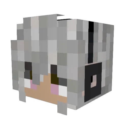LucyIvanov Minecraft avatar head, 3D render