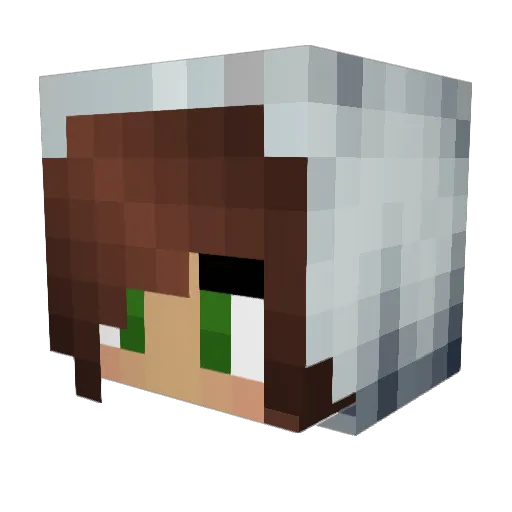 LucyLolaAngel Minecraft avatar head, 3D render