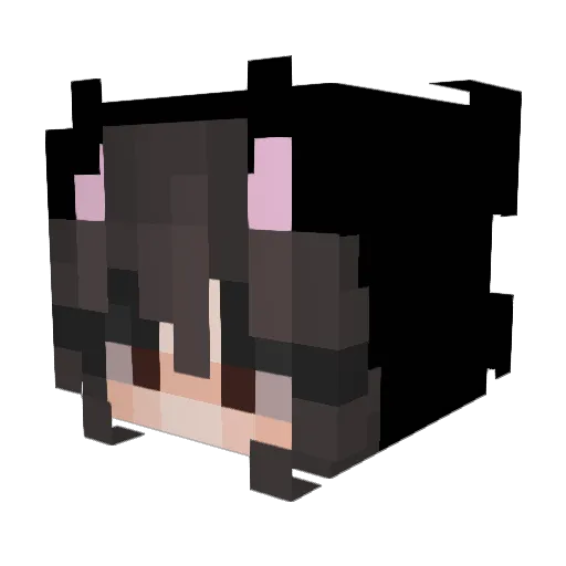 LucyOnTheSide Minecraft avatar head, 3D render