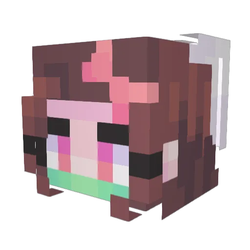 LucyOpal Minecraft avatar head, 3D render