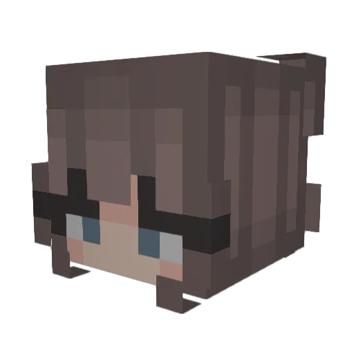 LucyWhosShe Minecraft avatar head, 3D render