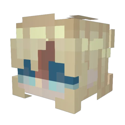 LucyWoolFarm Minecraft avatar head, 3D render