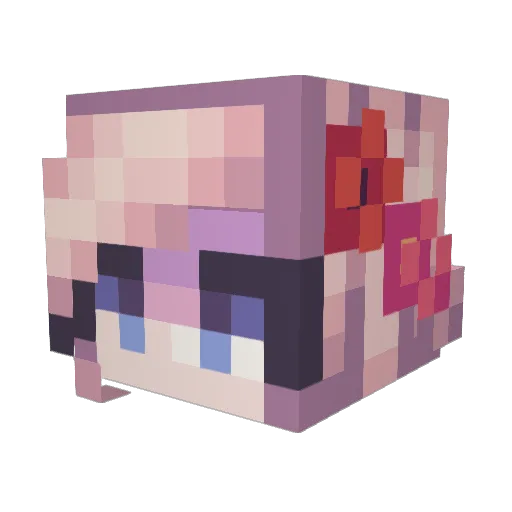 LucyXD_07 Minecraft avatar head, 3D render