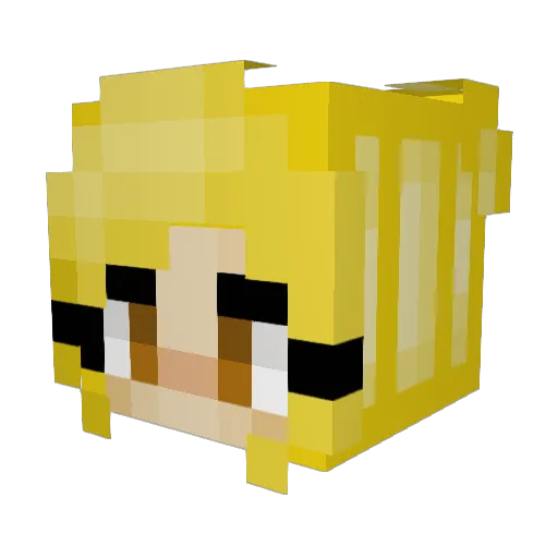 Lucy_McChicken Minecraft avatar head, 3D render