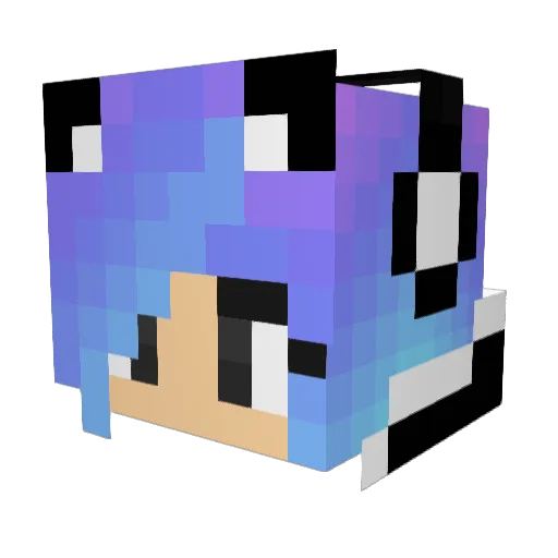 Lucy_Moonlight Minecraft avatar head, 3D render