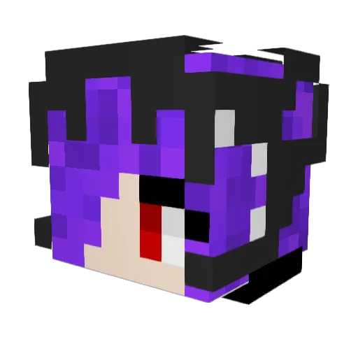 Lucy_TOmino Minecraft avatar head, 3D render