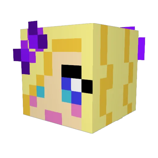 Lucyb123 Minecraft avatar head, 3D render