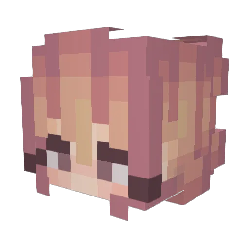 Lucybell Minecraft avatar head, 3D render