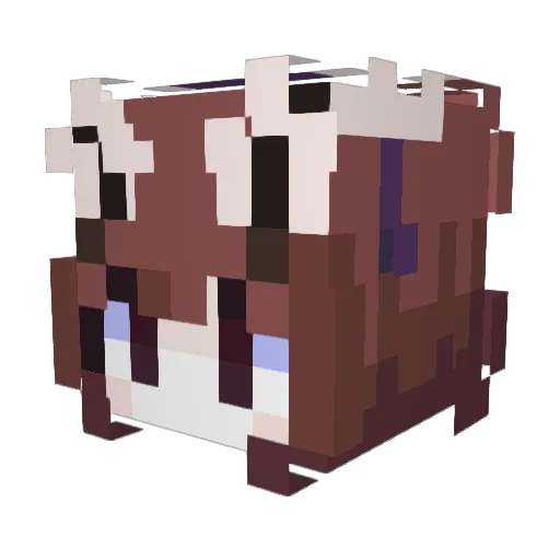 Lucyfurz Minecraft avatar head, 3D render