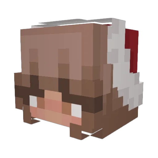 Lucygemma_b Minecraft avatar head, 3D render