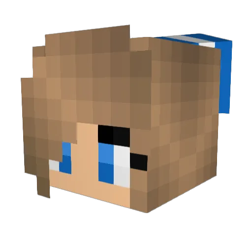 Lucyhwq Minecraft avatar head, 3D render
