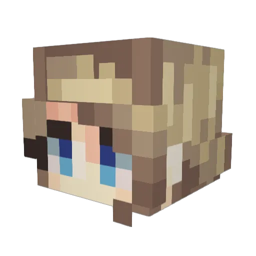 Lucyiel_ Minecraft avatar head, 3D render