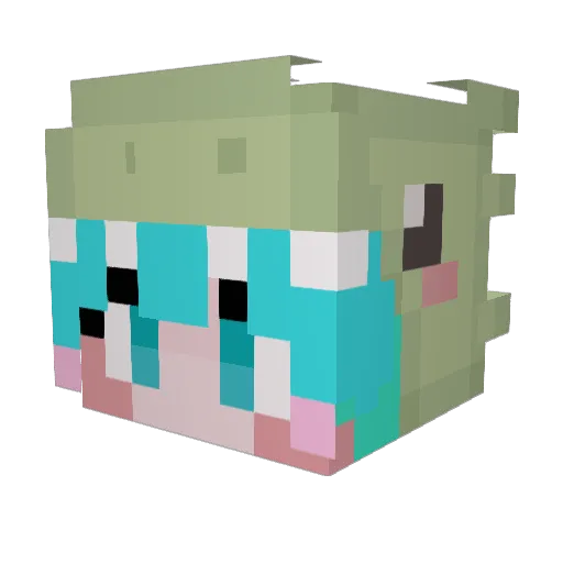 Lucymae23 Minecraft avatar head, 3D render