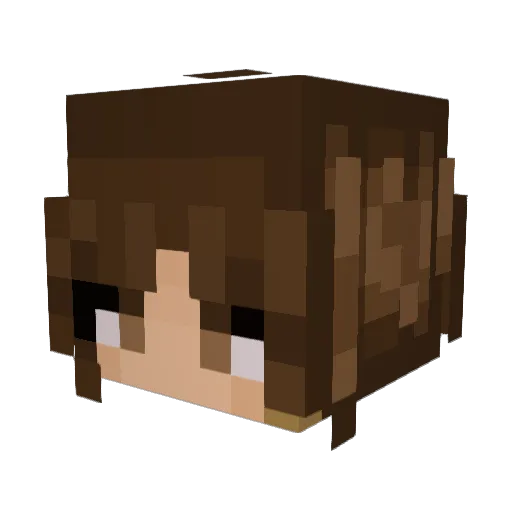 Lucyxlive Minecraft avatar head, 3D render